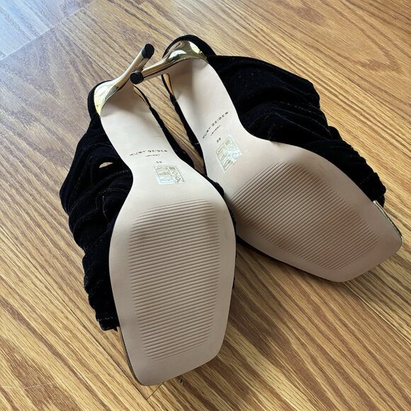 KURT GEIGER LONDON BLOOM MULE BLACK VELVET HEELS - Picture 6 of 10